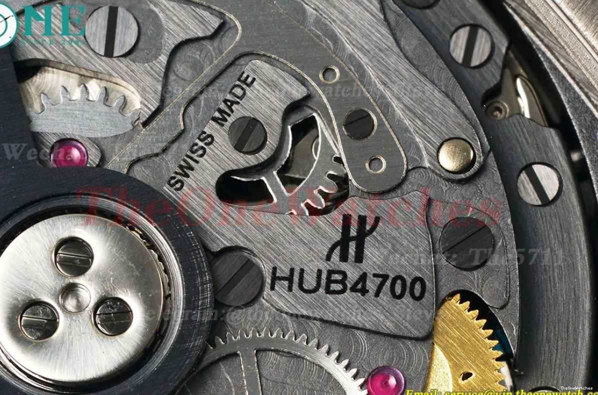 A7750 Big Chrono BBF Spirit Skeleton TI of 42mm Dial Bang Mod RU Blue 0117